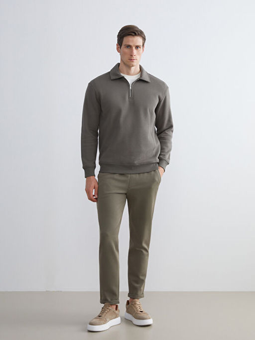 Polo Yaka Erkek Sweatshirt