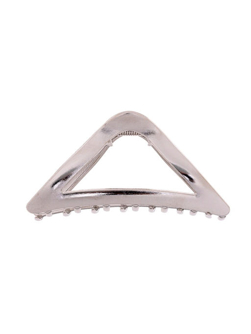 Цена за 6 шт. Крабик для волос «Глянец», треугольник, 10×4.5 см, серебро