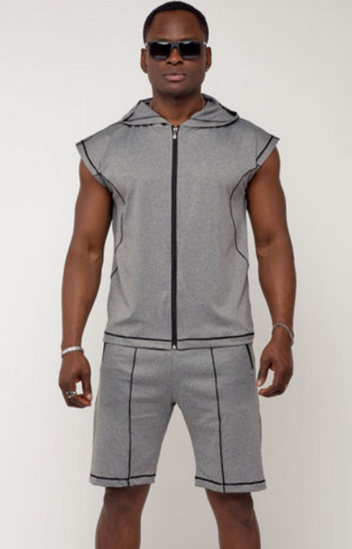 Спортивный костюм летний мужской светло-серого цвета 2262SS - FUYOUKAI фото 18