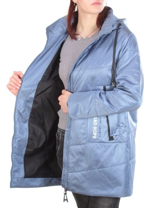 22-305 GRAY/BLUE Куртка демисезонная женская AKiDSEFRS (100 гр.синтепона) - Фабричный китай фото 9