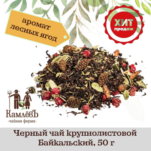 КамлёвЪ Черный чай крупнолистовой Байкальский, 50 г - Камлевъ фото 6