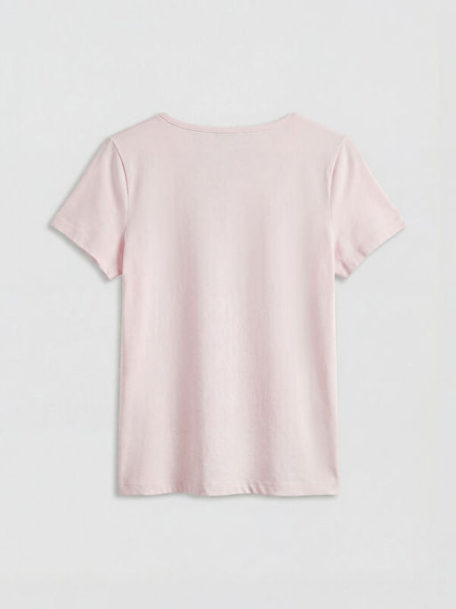 Bisiklet Yaka ?i?ekli Kad?n Kaprili Pijama Tak?m?