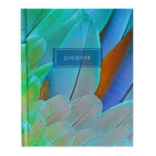 Дневник для 5-11 классов, Перья 2, твердая обложка 7БЦ, матовая ламинация, выборочный лак, 48 листов