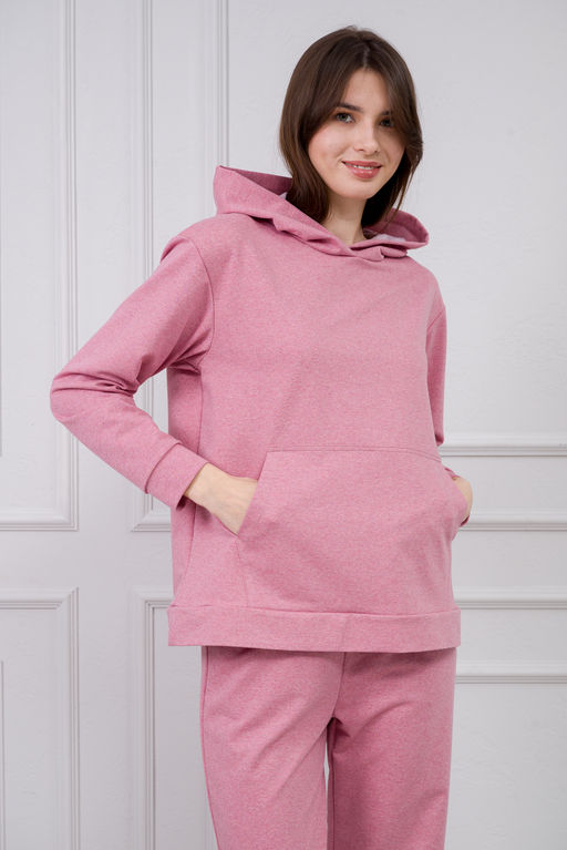 Костюм женский из футера Линда розовый меланж