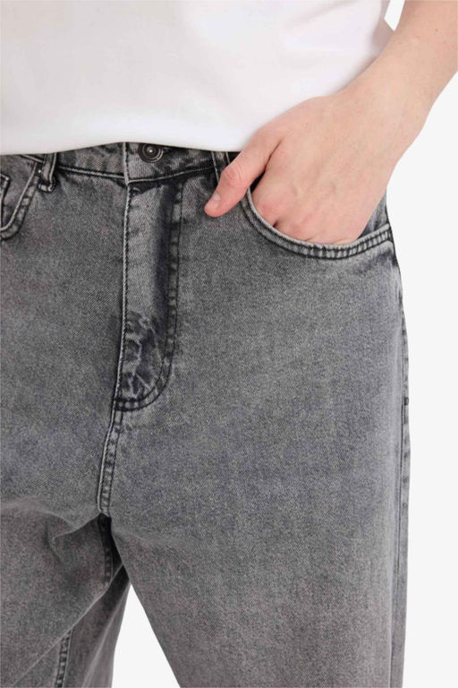 Джинсовые брюки Baggy Fit с широким узором и нормальной талией, широкие брюки - Defacto фото 18