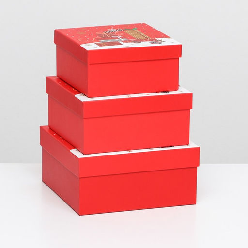 Набор коробок 3 в 1 15,5х15,5х7,5 18х18х8,5 20х20х9,5 см. - Simaland фото 2