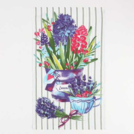 Набор кухонных полотенец Доляна «Цветочная радость» 35×60 см-2 шт., 100% хлопок