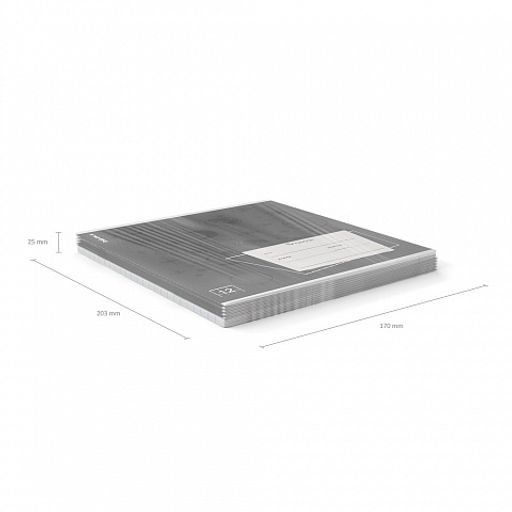 Цена за 10 шт. Тетрадь школьная ученическая ErichKrause Black Pattern, 12 листов, клетка, выборочный УФ-лак (в плёнке по 10 шт.)_MIX-PACK  фото 11