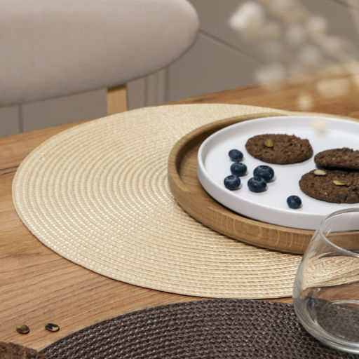 VAL OR8-PM-38S4 Плейсмат, ПП, D38 см, набор 4 шт., 2 шт.-беж., 2 шт.-корич., ORIGINAL, шт