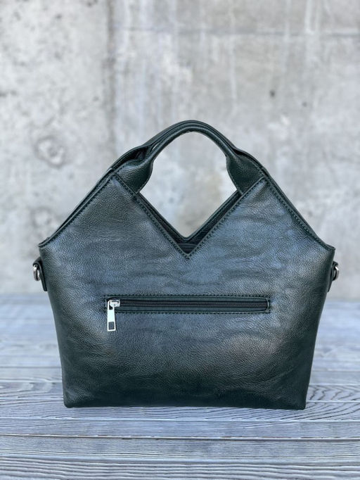 Женская сумка из эко кожи 0025 Темно-Зеленый - Sergio valentini фото 4