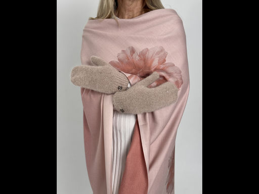 Палантин женский двухсторонний/Пион14