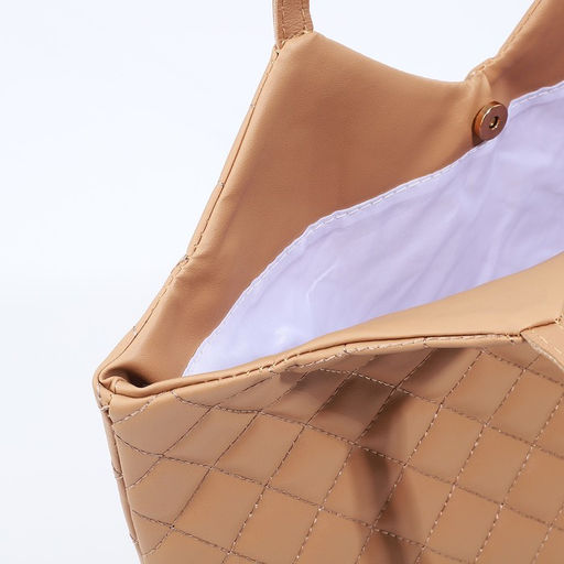 Сумка-шопер женская на магните, размер 30×9×29 см, бежевая