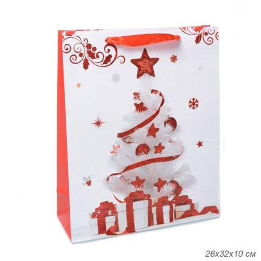 Цена за 12 шт. Пакет подарочный 26х32х10 / 362-52-M /уп 12/480/Новый год - Галеонтрейд фото 3