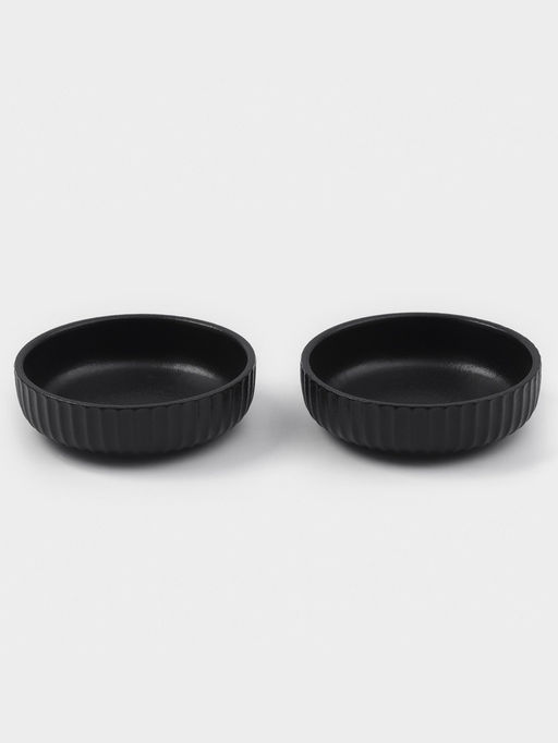 Соусники Magisto Line, набор 2 шт., 80 мл, 9×2.5 см, керамика, чёрные