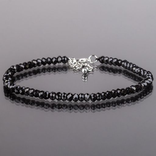 Браслет из Шпинели черной огранка