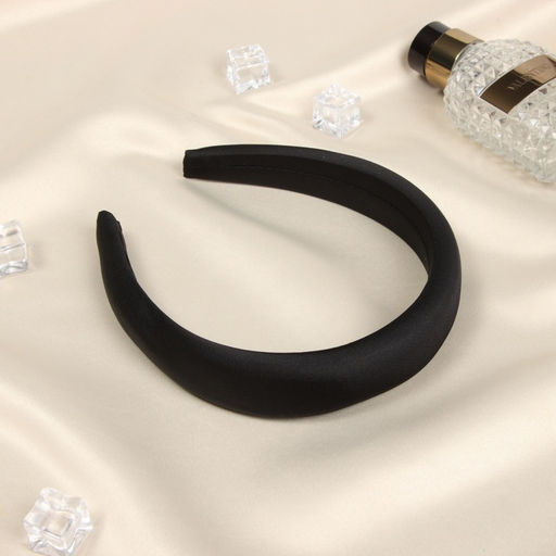 Ободок для волос «Жаннет», классик глянец, 3 см, чёрный