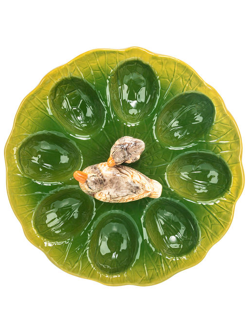 Тарелка д/фарш. яиц 19,5*19,5*7,5 "Уточка" керамика