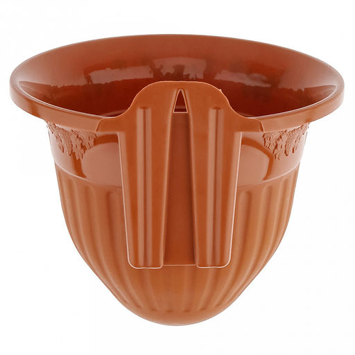 Кашпо для цветов пластмассовое Лозанна 2л, 19х18,5х16см, настенное крепление, полипропилен, терракотовый (Россия) - Домашняя мода фото 7