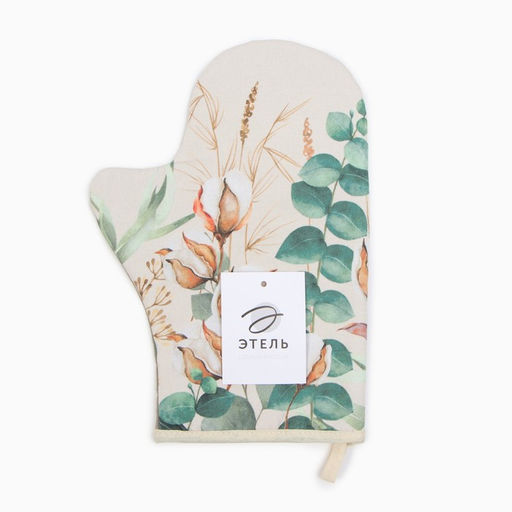 Варежка-прихватка Этель Хлопок 20х28см,саржа, 100% х/л, ватин 250г/м2  фото 4