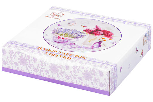 Набор тарелок 2 пр. 16*16*2 см, Лаванда NEW BONE CHINA - Elan gallery фото 6