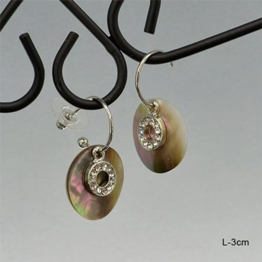 Серьги с камнями 3,2 см / 912-1 /уп 5/серебро - Галеонтрейд фото 2