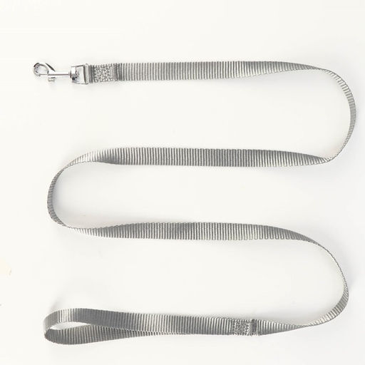 Комплект амуниции с мягкой шлейкой, М, поводок 120 х 1 см, ОШ 28-48 см, ОГ 32-52 см, серый - Пижон фото 5