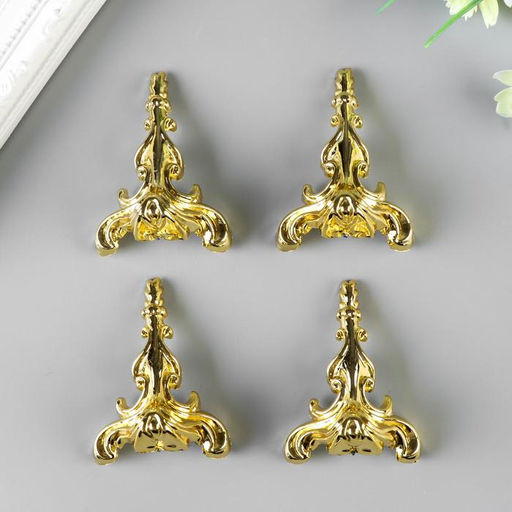 Цена за 8 шт. Уголок (ножка) для шкатулки «Фигурная», 6.2×4 см