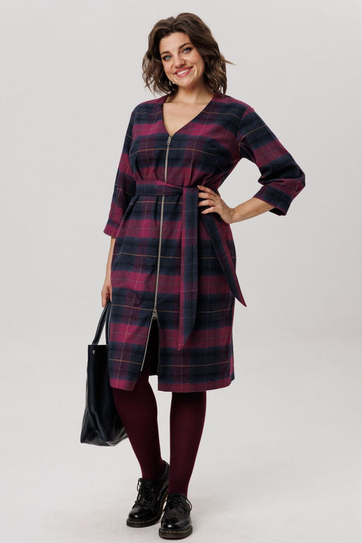 Платье ANELLI 1728-Р винная геометрия  фото 2