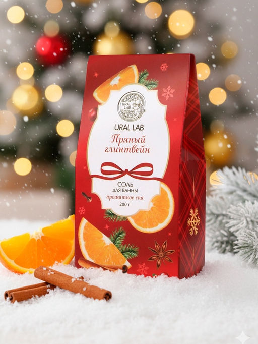 Цена за 2 шт. Соль для ванны, аромат пряный глинтвейн, 200 г, URAL LAB