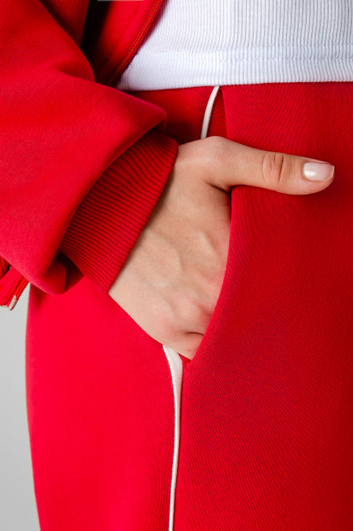 Арт. 2916 Костюм с начесом женский 44-52 (5 шт) Цвет:красный