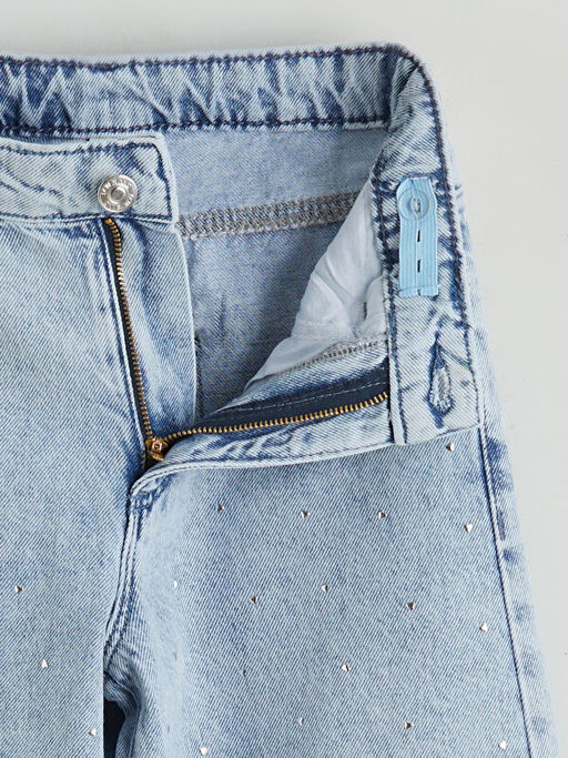 Wideleg Ta?l? K?z ?ocuk Jean Pantolon