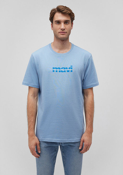 Mavi Logo Bask?l? Mavi Tisort  фото 3