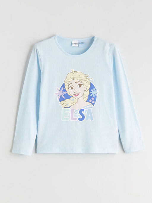 Elsa Bask?l? K?z ?ocuk Pijama Tak?m?