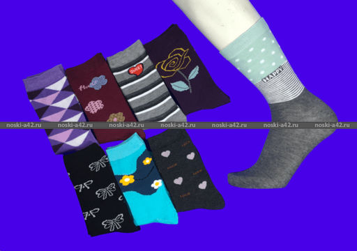 Цена за 10 пар. Носки женские Компьютерные XL (33-35) - Weiwei фото 2