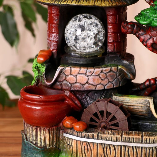 Фонтан настольный «Домик под деревом», 14×19×25 см, с подставкой