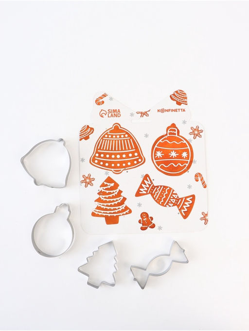 Формы для выпечки новогодние «Прянички», 4 шт.