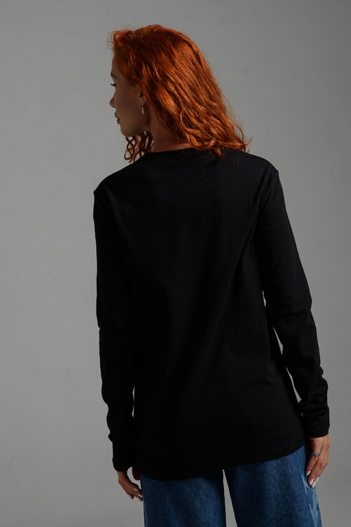 8544 Футболка с длинным рукавом женская (фольга)