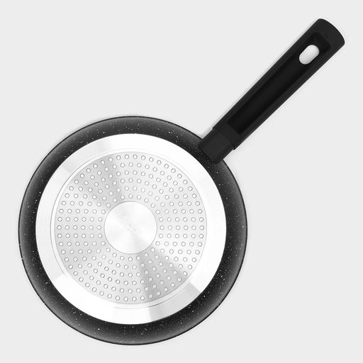 Сковорода Доляна «Первый дом», d=22 см, кованый алюминий, антипригарное покрытие, индукция, чёрная