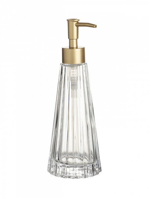 Диспенсер для жидкого мыла 300мл прозрачный стекло, АБС пластик