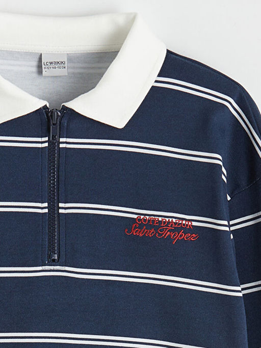 Polo Yaka ?izgili Erkek ?ocuk Ti??rt