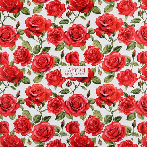 Цена за 10 шт. Бумага упаковочная глянцевая «Самой прекрасной», 70 х 100 см