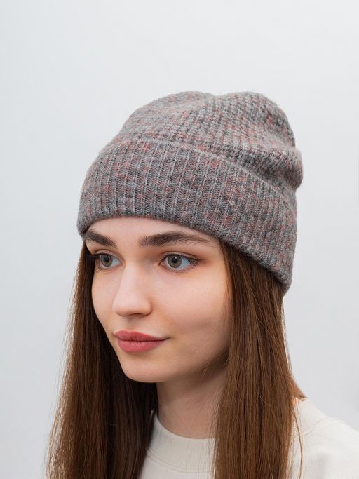 Шапка SEEBERGER арт. 18206-0 TURN-UP BEANIE (темно-серый)