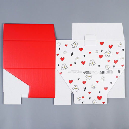 Коробка подарочная сборная, упаковка, «Люблю», 30 х 23 х 12 см