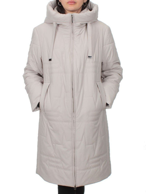 1073 LT. BEIGE Пальто зимнее облегченное женское (холлофайбер 150 гр.) - Fashion фото 4