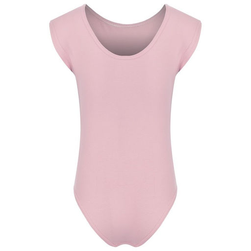 Купальник гимнастический Grace Dance, с укороченным рукавом, вырез лодочка, р. 38, цвет розовый  фото 9