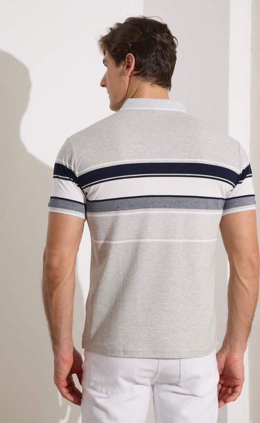 Футболка-поло F411-07-5174 grey melange - Fine joyce фото 6