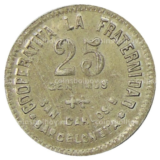 25 сентимо 1923 года Испания Барселона