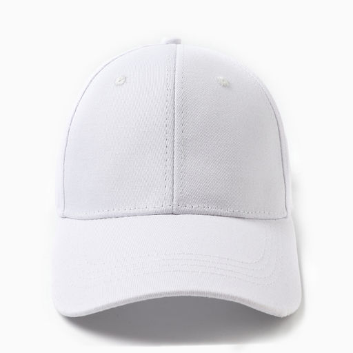 Кепка однотонная MINAKU белая, размер 58, хлопок 100%