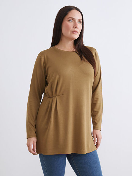 Bisiklet Yaka B?zg?l? Kad?n Tunik