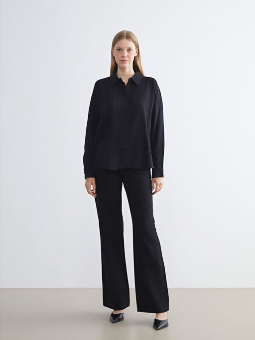 Dokulu Oversize Kad?n G?mlek